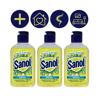 Kit 3 Limpador De Superficies Alecrim Uso Geral Sanol 120Ml