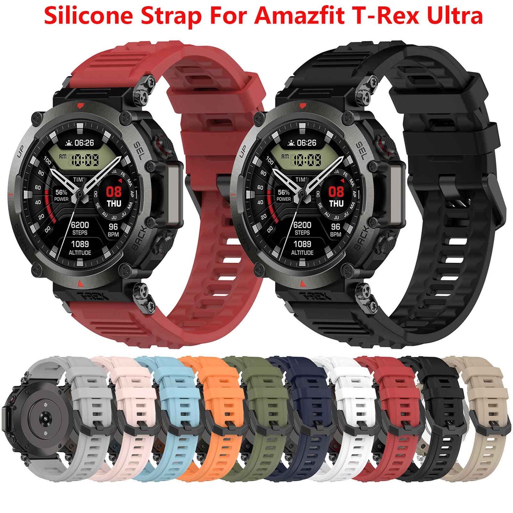 Pulseira De Silicone Para Amazfit T-Rex Ultra Smartwatch Relógio Inteligente Esportiva Acessórios De Substituição