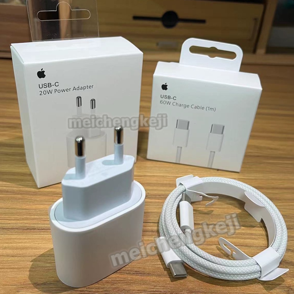 【 carregador tipo c + cabo tipo c】20w tipo c Carregador De Fonte IPhone 15 + Novo Cabo De Dados De Qualidade Original Trançado De 60W 1M 2M Para iphone 15 Pro Max Plus Tipo Carregamento Rápido Com Caixa LOGO