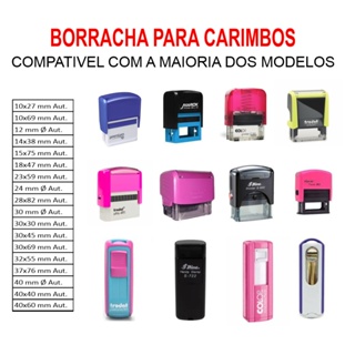 Borracha para Carimbo (troca De Dizeres) Vários Tamanhos - Gravação a Laser em Oferta na Shopee