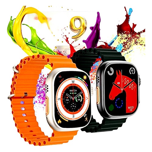 Smartwatch Ultra 9 Max 2023 Series 9 + 7 Pulseiras + Case