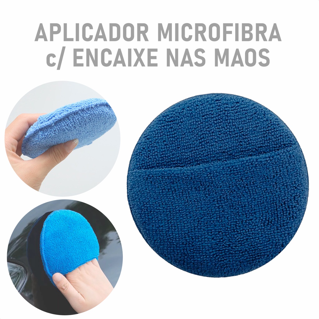 Aplicador Microfibra c/ Encaixe nas Mãos Espuma Macia Automotiva  200 GSM - Vonixx em Oferta na Shopee