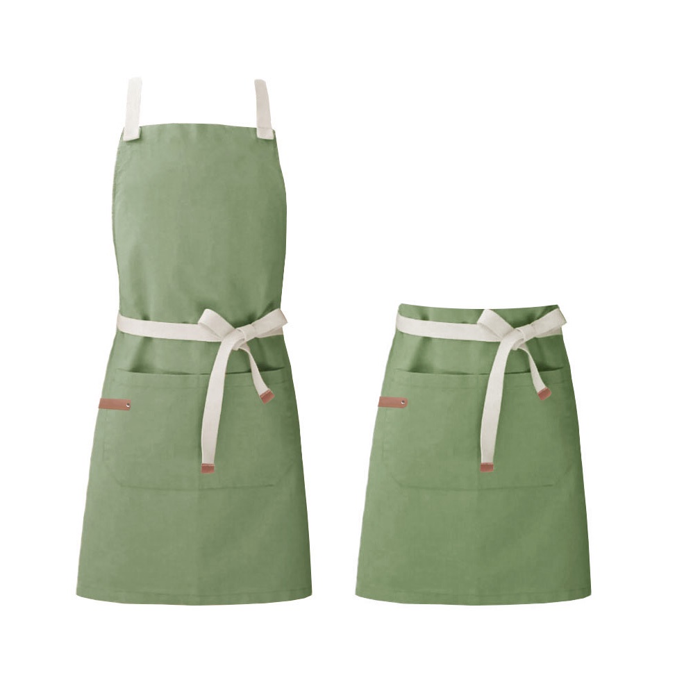 Avental Verde Cintura Algodao Cafeteria Bar Vegano SPA 2un em Oferta na Shopee