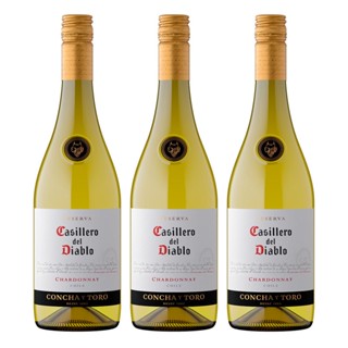 Kit Vinho Chileno Casillero Del Diablo Chardonnay - 3 Garrafas