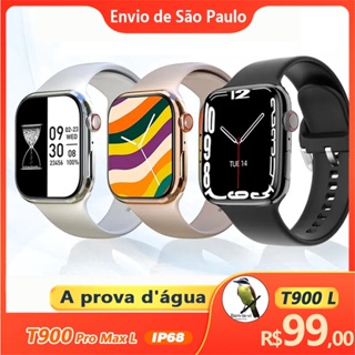 Smartwatch T900 Relógio inteligente à prova d'água IP68 Monitor De Freqüência Cardíaca Smart Watch Para Mulheres em Oferta na Shopee