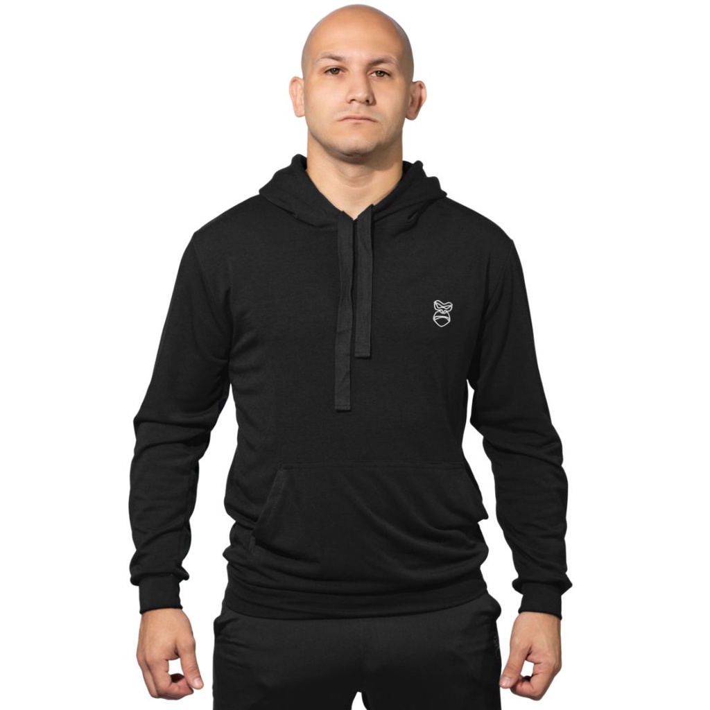 Casaco Masculino Preto Premium Casual Esporte Lazer Academia Treino Inverno Moletom Original Gorilla