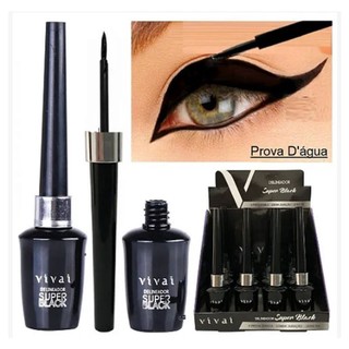 Delineador Super Black - Vivai - Ultra Fixação - A prova d' água
