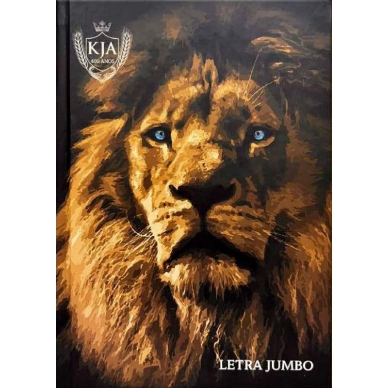 Bíblia Sagrada King James Atualizada | Letra Jumbo | Capa Dura | Leão Vetor