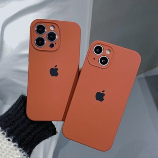 Capa De Silicone Marrom Para iPhone 17 16 15 14 Pro Max 13 12 11 Promax Plus Proteção Anti-Queda em Oferta na Shopee