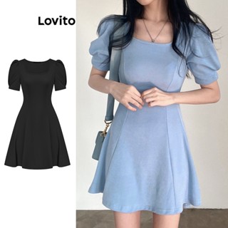 Lovito Elegante Vestido com Estrutura para Mulheres L74ED181