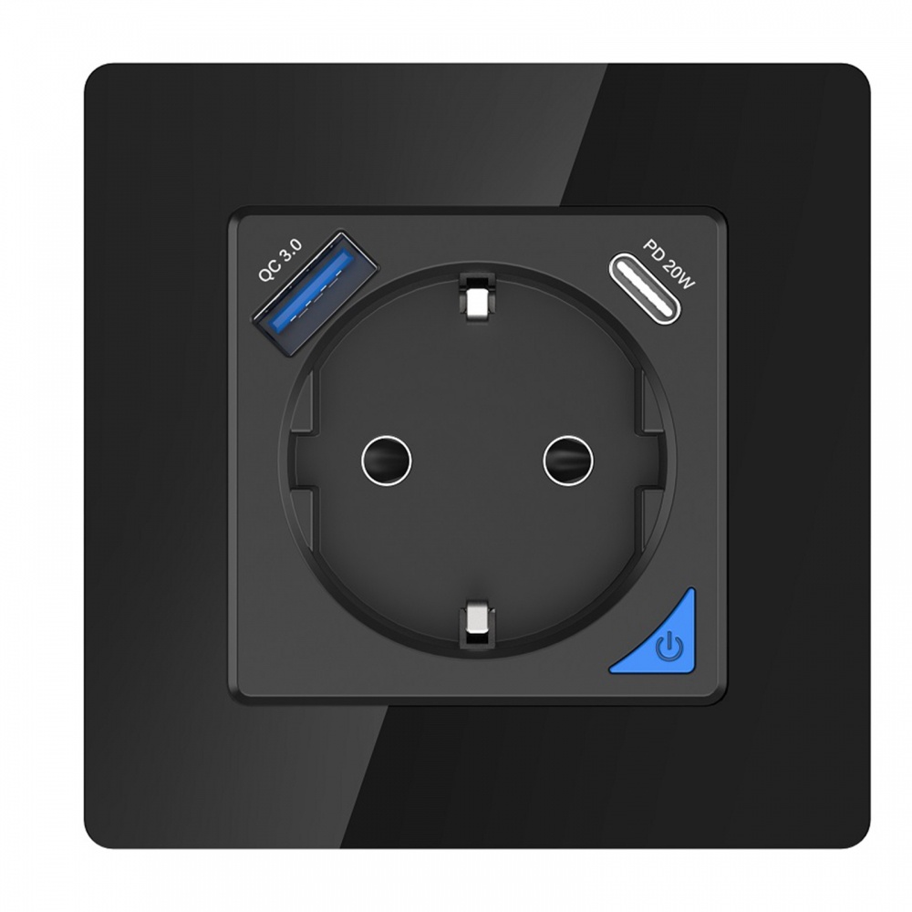 Tomada WiFi Inteligente Com USB Compatível Voz control , App Controle Remoto