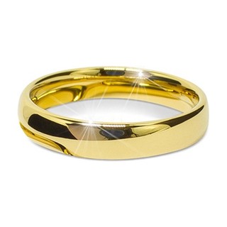 Aliança Ouro 18k Banhada Casamento Tungstênio 4mm