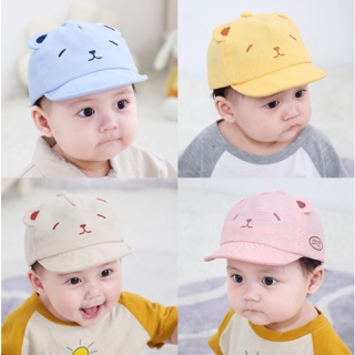 Boné Chapéu Bebê Com Desenho De URSO Bordado Beisebol Verão Sol Unissex ref: YY-2 em Oferta na Shopee