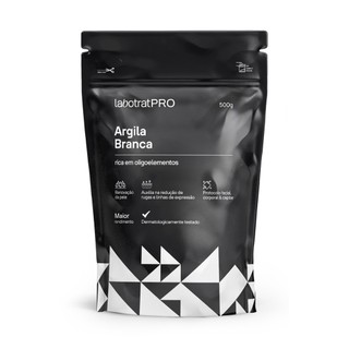 Argila Branca Esfoliante Nutre Facial Corporal Labotrat 500g em Oferta na Shopee