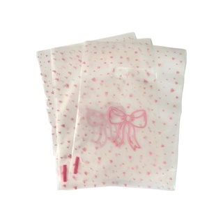 Sacola Boca de Palhaço Transparente Lacinho Rosa (27x19,5cm) em Oferta na Shopee