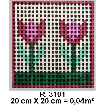 Tela para Bordar Pintada à Mão Tapeçaria em Talagarça Grossa Cru Artesanato Trabalho Manual meio ponto rosinha ponto impar Tela R. 3101 em Oferta na Shopee