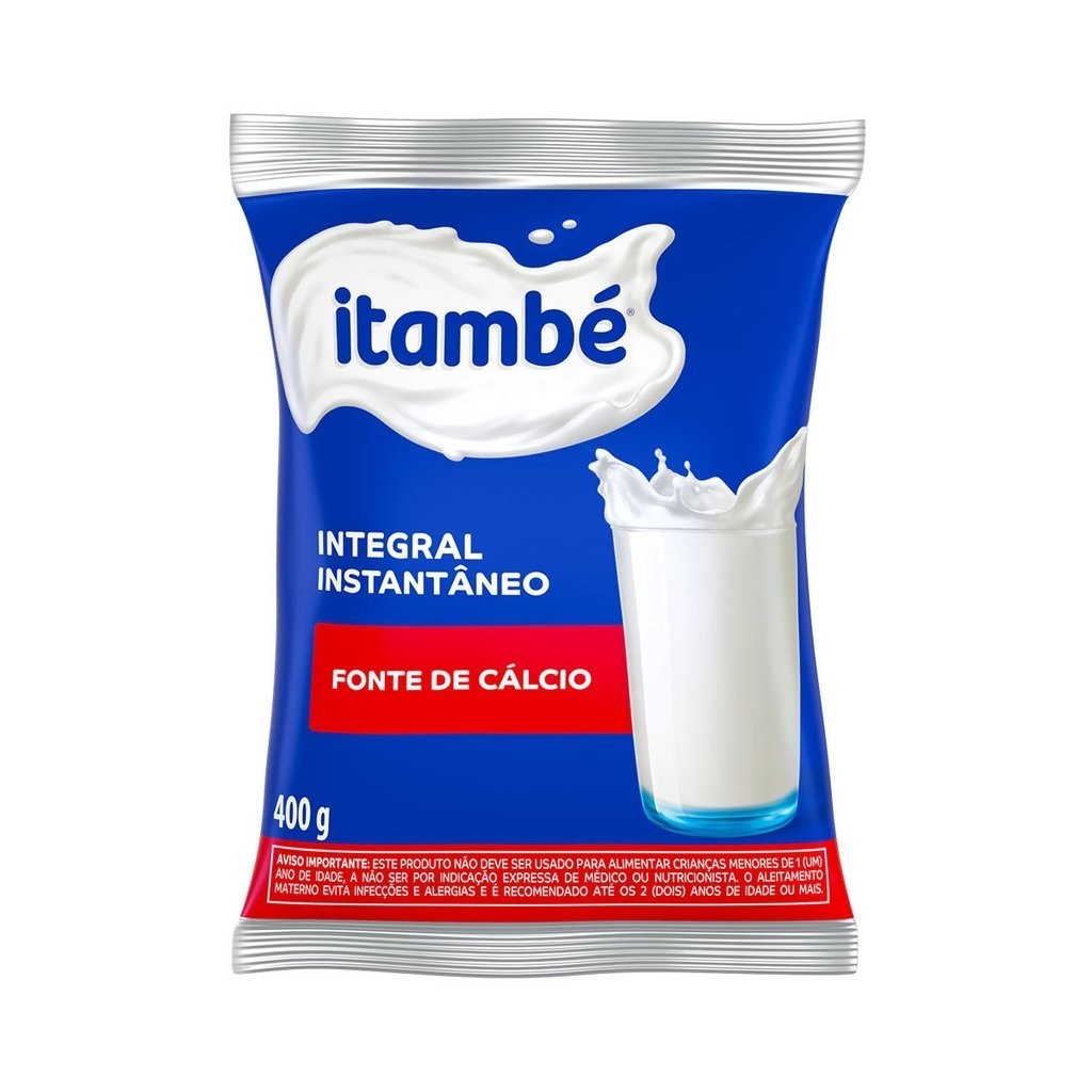 Leite em Pó Integral Instantâneo Itambé Sachê 400g