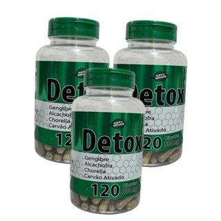 Detox 100% natural 120 capsulas de 500 mg (1-2-3- potes) em Oferta na Shopee