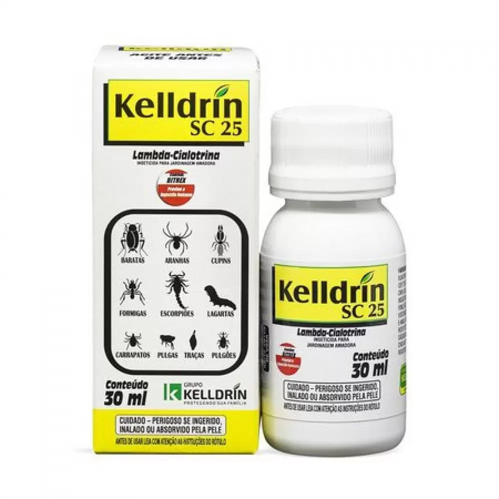 Kelldrin Sc25 - 30ml Barata Aranhas Traças Pulgas Carrapatos dura 6 meses