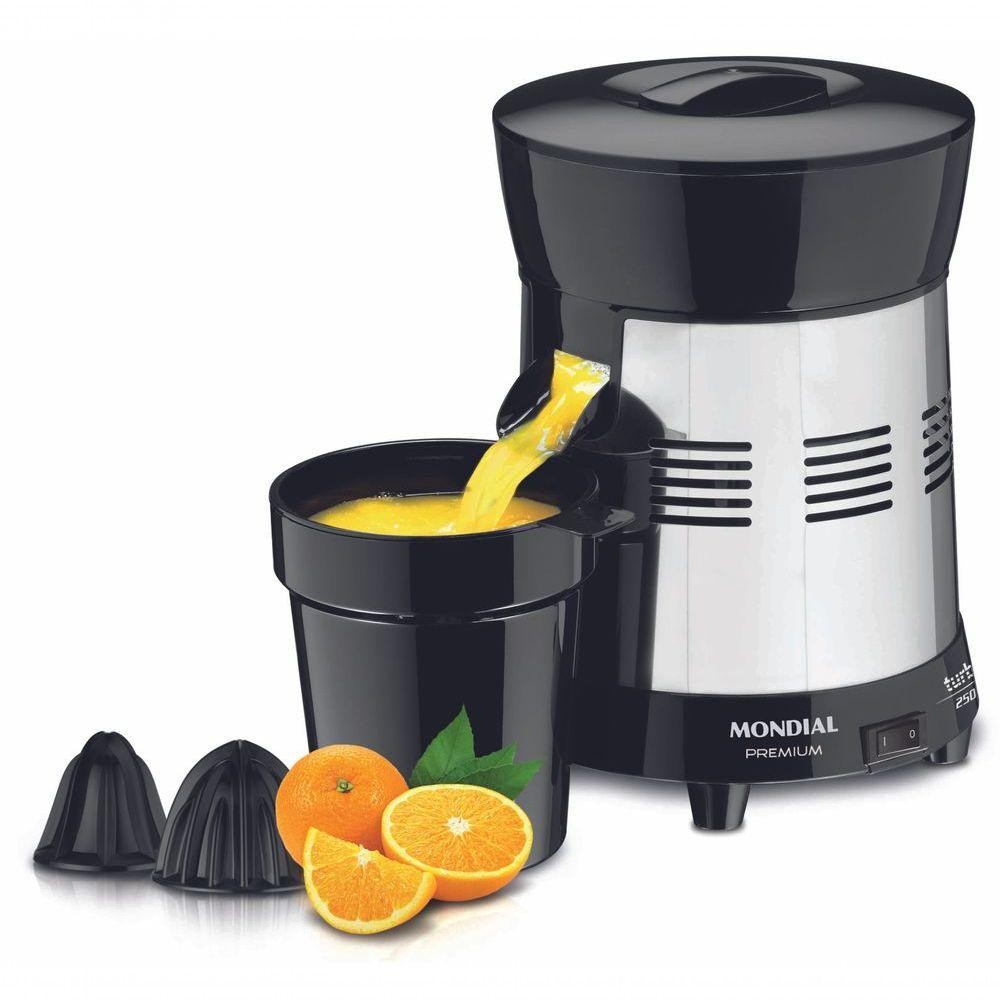 Extrator De Frutas Mondial Premium Turbo E-10 Preto Bivolt (4190-01) em Oferta na Shopee
