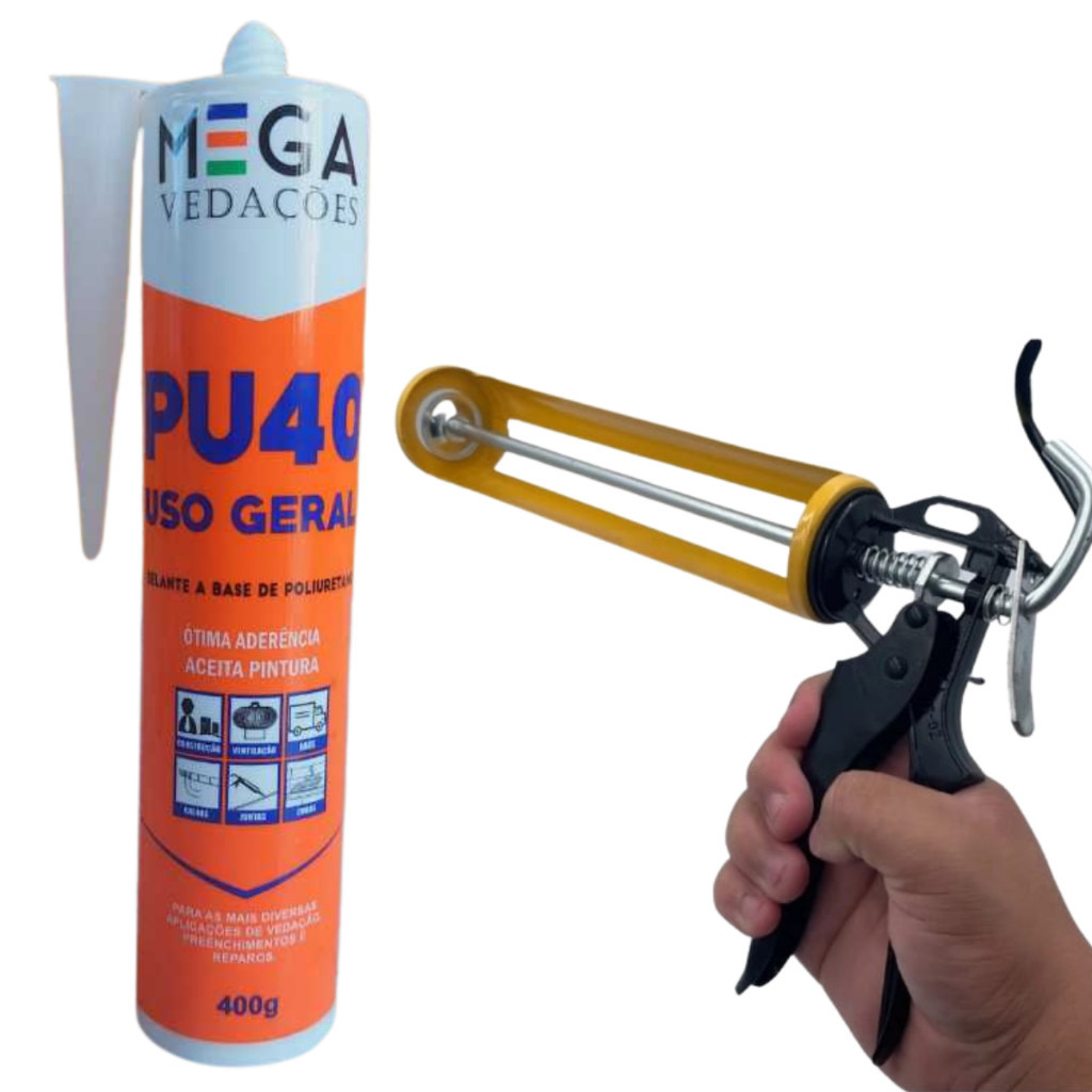 kIT 2 Cola Selante Pu40 Placa 3D Silicone com Aplicador