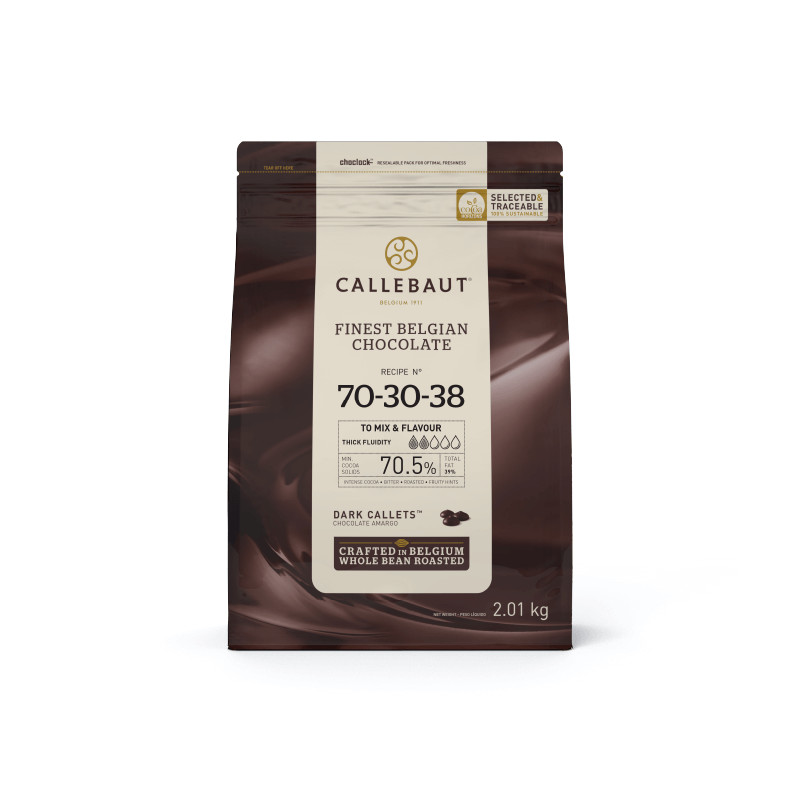Chocolate amargo 70% Callebaut Moedas 2,01KG