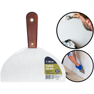 Espátula Multiuso Raspagem De Parede Gesso Tinta Aplicação Massa Corrida Drywall 20cm Atlas em Oferta na Shopee