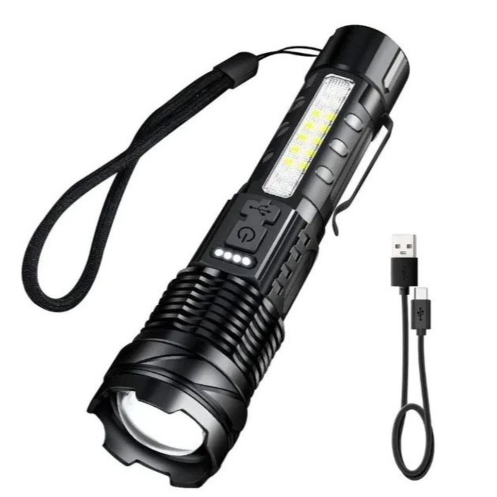 Lanterna Led de Alta Potência De 10w Carregamento Usb Lanterna Super brilhante Poderosa em Oferta na Shopee