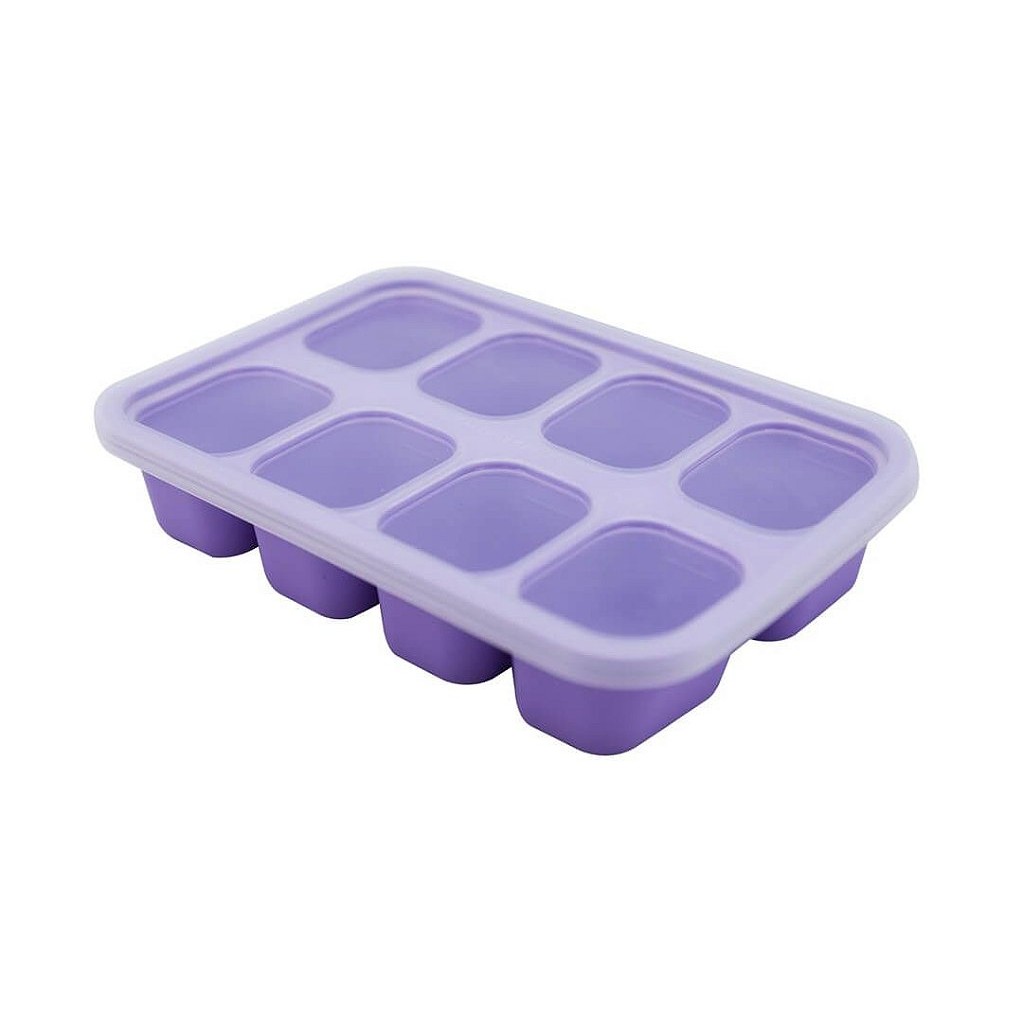 Porta Papinha de Silicone com Tampa 8 Cubos (30ml) Baleia - Marcus & Marcus