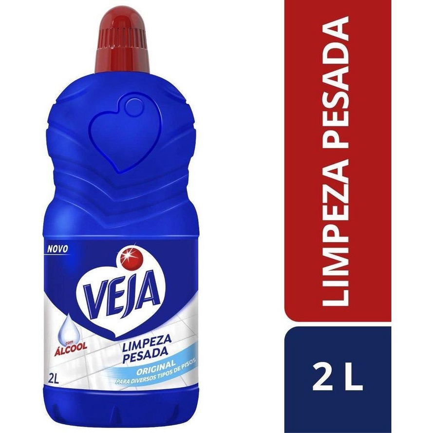 Limpador Limpeza Pesada Com Álcool Original Veja Frasco 2L - Home & Living