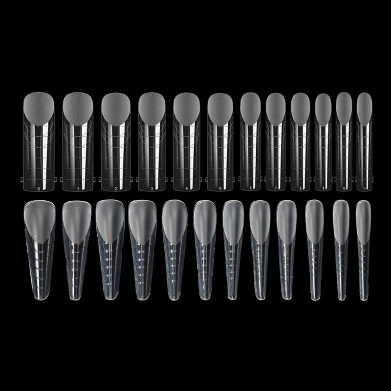 Bab Duals Form Forma Extensão Unhas Gel Transparente Molde Tampa Inteira em Oferta na Shopee