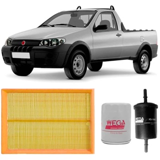 Kit Filtro Ar Óleo Combustível Fiat Strada 1.8 2004 A 2018 em Oferta na Shopee