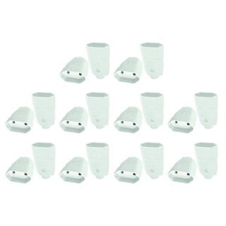 Plugue Fêmea Branco 10a 2 Pólos Radial Kit com 10 pç