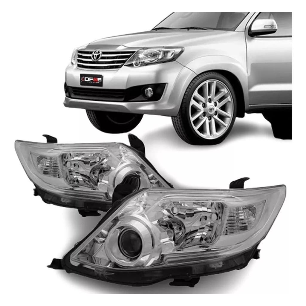 Par Farol Hilux Sw4 2012 2013 2014 Foco Duplo Cromado