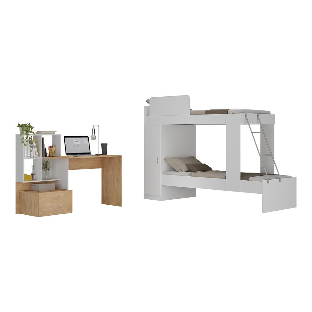 Conjunto Quarto Beliche com Escrivaninha Multimóveis MP4125 em Oferta na Shopee