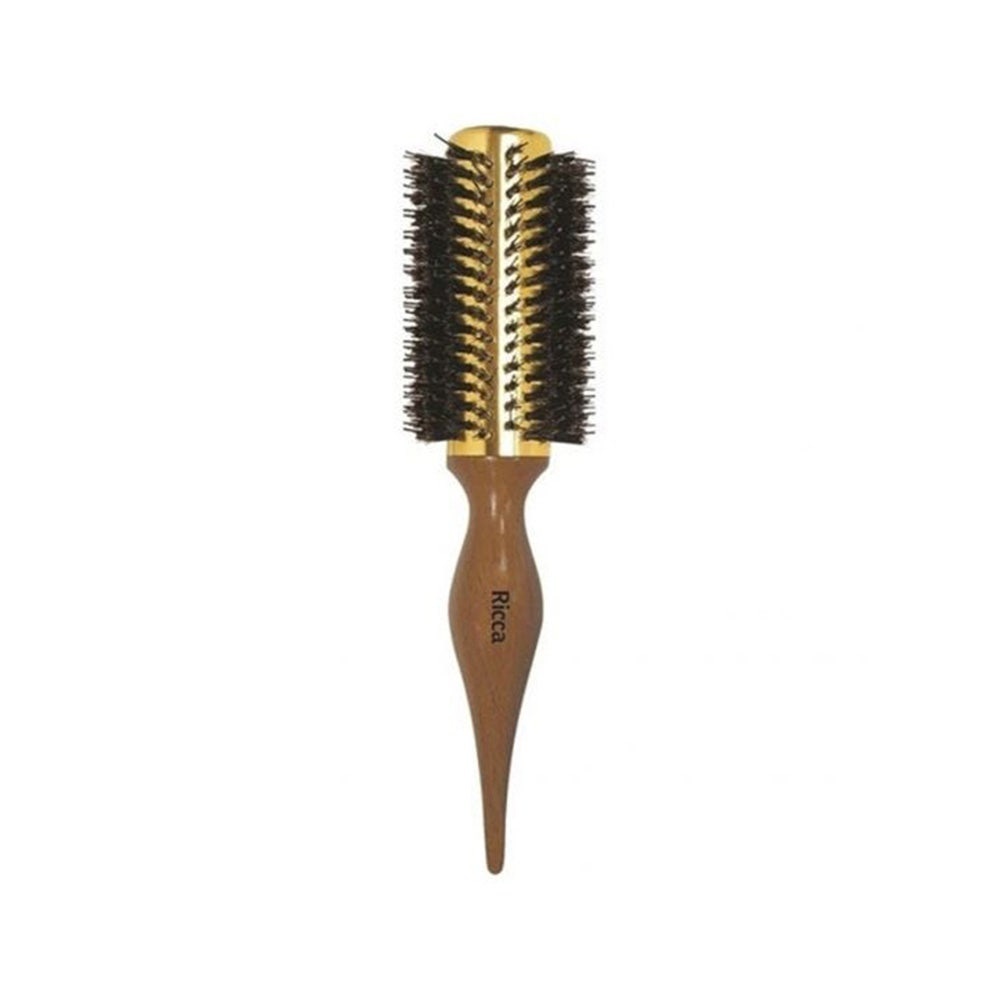 Escova De Cabelo Madeira Ricca Metal Point 36 em Oferta na Shopee