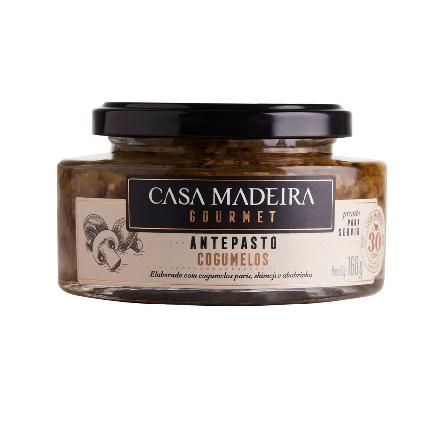 ANTEPASTO CASA MADEIRA GOURMET COGUMELOS 160G