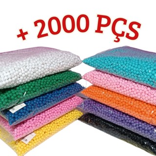 Miçanga Bola Lisa Leitosa 2000 unidades 6mm Bolinhas contas Coloridas para pulseira Kit miçanga infantil