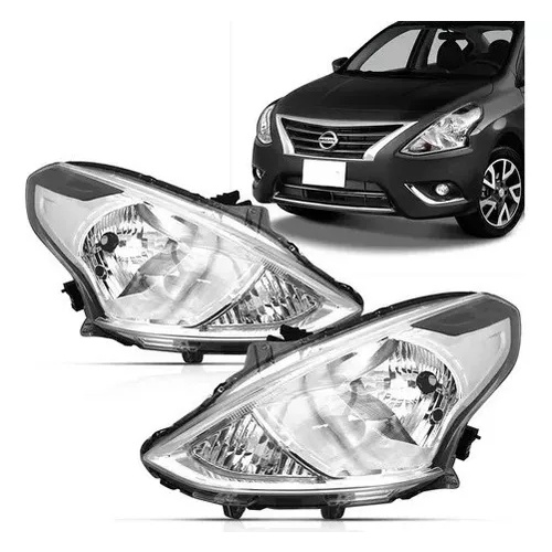 Farol Versa Manual Cromado 2015 2016 2017 2018 2019