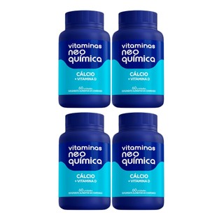 Kit 4 Cálcio + Vitamina D 60 Cápsulas - Neo Química em Oferta na Shopee