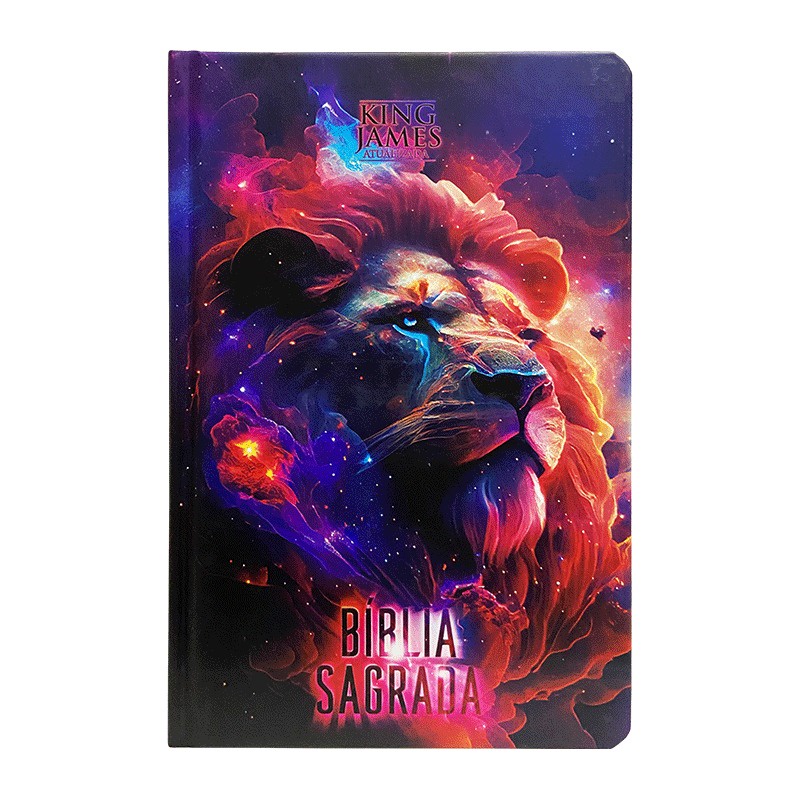 Bíblia Sagrada King James Atualizada | Slim | Letra Normal | Capa Dura | Leão Nebulosa em Oferta na Shopee