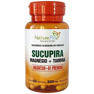 Suplemento Alimentar - Sucupira Magnésio + Tiamina (Magnésio + B1 Premium) 60 Cápsulas 500mg - Matéria prima importada! em Oferta na Shopee