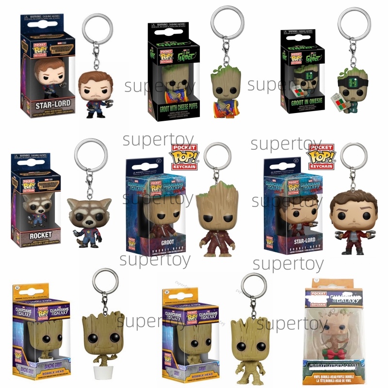 Chaveiro Guardians of the Galaxy Groot Rocket Star-Lord