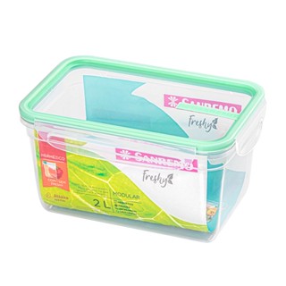 Pote Plástico com Travas Hermético Verde Menta 2L Freshy Sanremo
