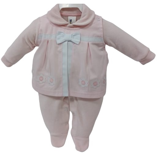 Macacão Bebê Menina Chuquinha Enxoval Bordado Inverno 2895