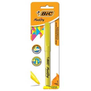Pincel marca texto Marking amarelo com 1 unidade Bic
