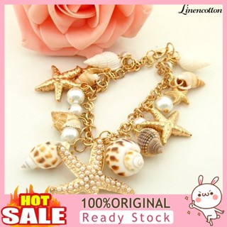 [Bracelete De Praia Pulseira Fofa Ajustável Com Banho De Ouro Oceano Multi-Estilo
