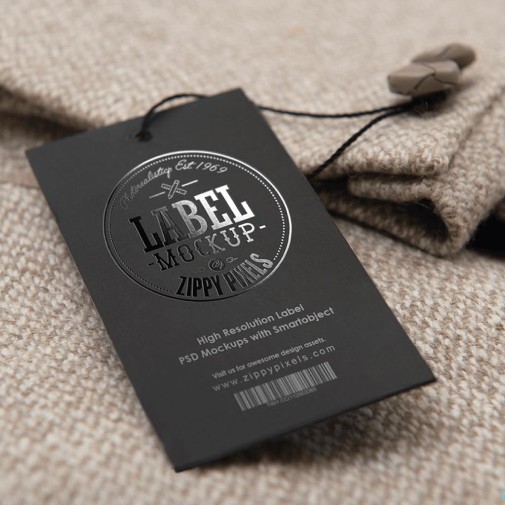 1.000 Etiquetas para Roupa Tags Acabamento Luxo 9x5 cm Laminacao Fosca e Verniz Localizado em Oferta na Shopee