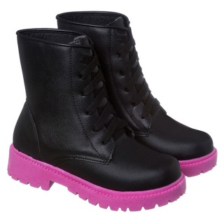 Coturno Infantil Menina Sola Pink Tratorada Baixa Promoção Cano Curto Confortável Original em Oferta na Shopee