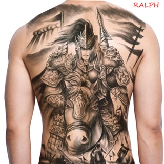 Tatuagem Temporária De Costas Inteira , Impressão De Transferência De Água Cruzada De Asas De Anjo Braço De Flores Criativo Zhao Yun Inteiras De Longa Duração